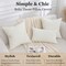 Outdoor Spring Throw Pillow Covers 18X18 Set of 2, Farmhouse Decorative Pillow Covers for Couch Sofa Living Room, Beige & Cream White
